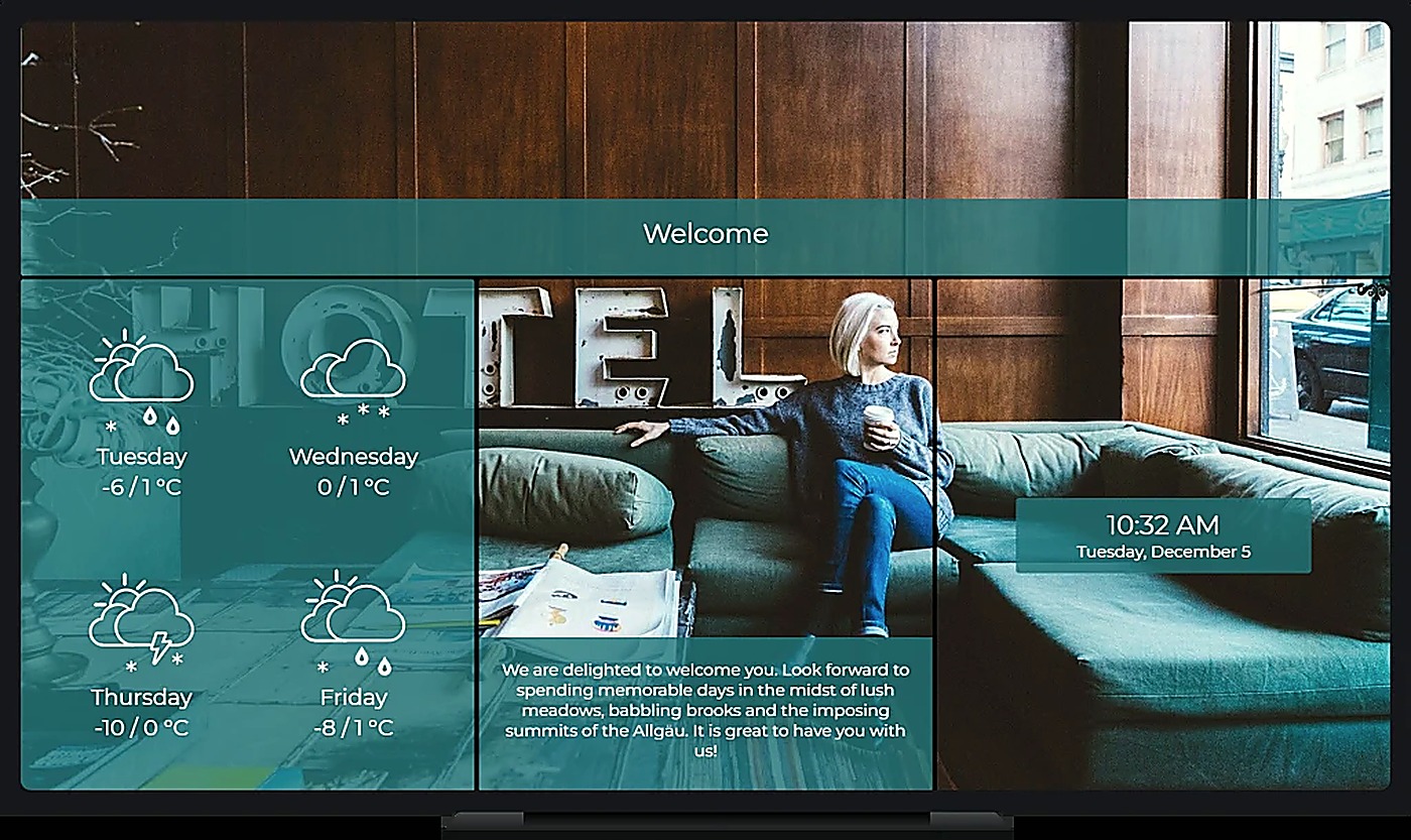 Ambient-Screen mit personalisiertem Info-Channel